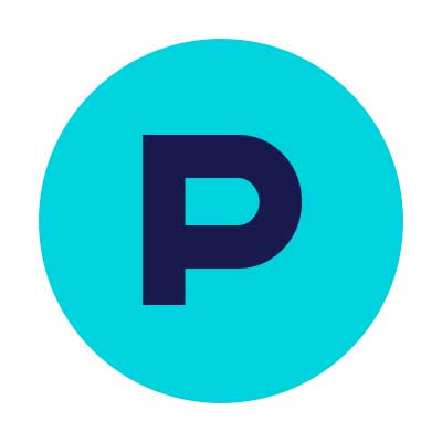 Imagem com o "P" centralizado.